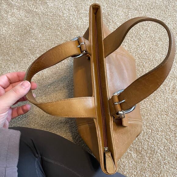 Vintage Coach Soho Waverly Bag #4133 Small Tote Bag Buckskin Leather Tan EUC - Picture 4 of 12